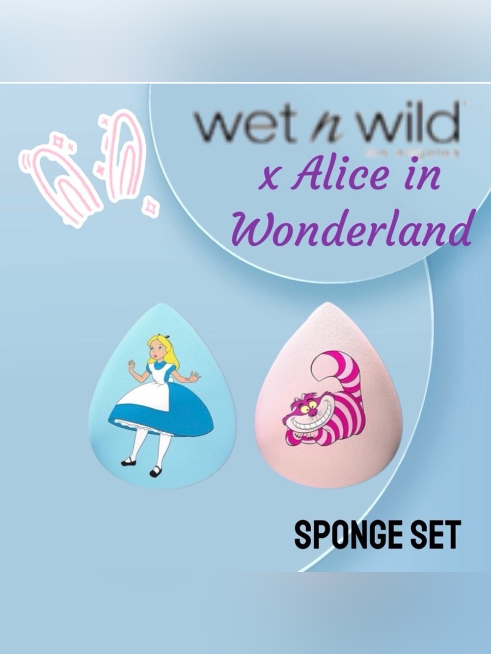 🇺🇸🆕NIB WET N WILD x ALICE | 2|Nothing is impossible makeup sponges set*